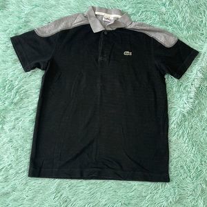 Lacoste polo shirt 2 buttons down black / gray size M -4